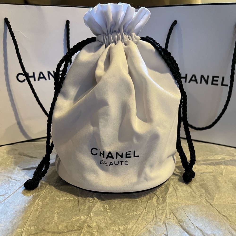 Chanel Cotton draw string bag
